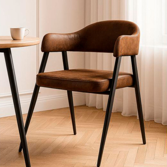 Стул на металлокаркасе Twin brown / black - фото 7