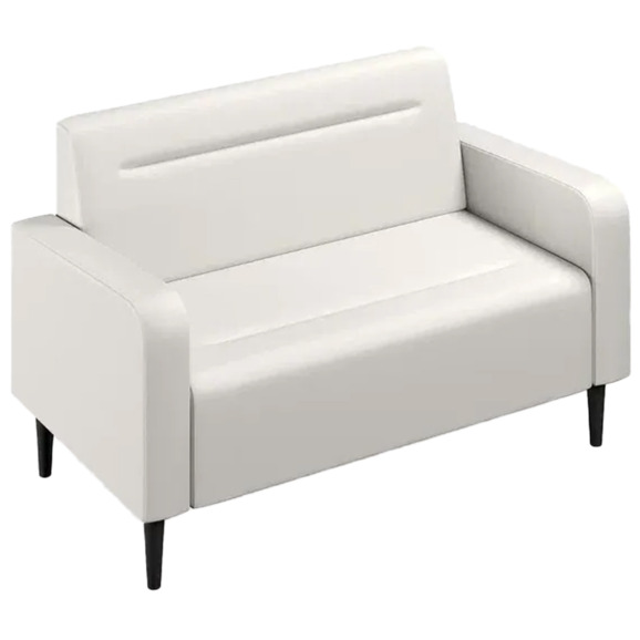 Диван Папилла, экокожа, 132 см, белый - фото 1