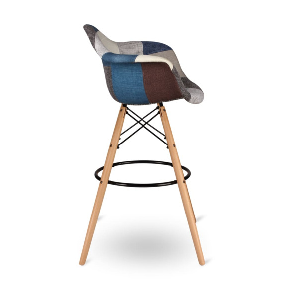  Кресло Eames DAW Барное Patchwork Blue - фото 4
