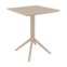 Настоящее фото товара Стол складной Sky Folding Table, 600*600, бежевый, произведённого компанией ChiedoCover