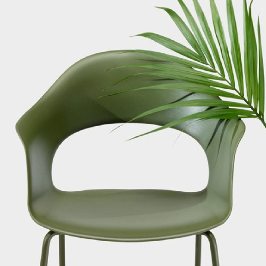 Кресло пластиковое Сано, оливковый - фото 4