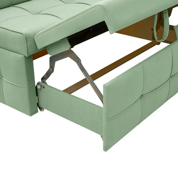 Угловой диван для кухни Атлант Плюс, светло-зеленый, правый - фото 6