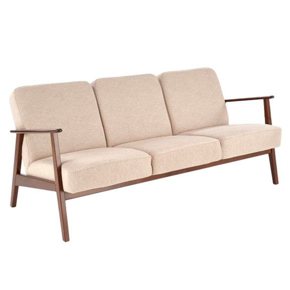 Диван Idle, трехместный, бежевый, орех - фото 1