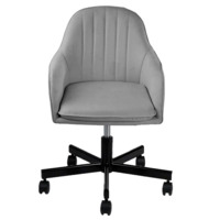 Фотография товара Кресло Сета, пятилучие, светло-серый, черный, велюр от компании ChiedoCover.