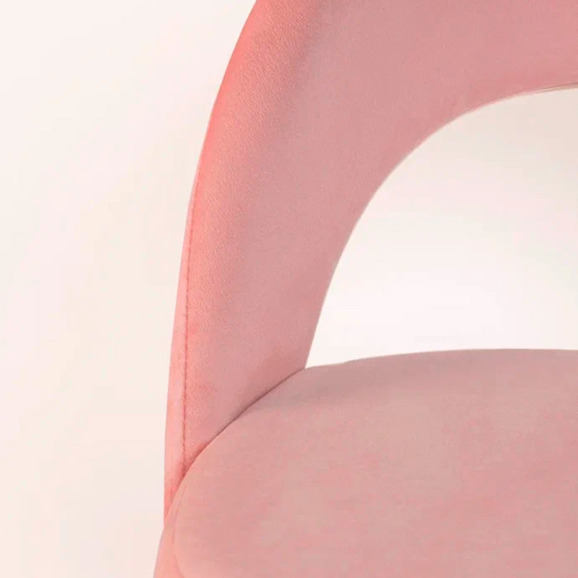 Стул Пиннате, барный, пудровый, белый, велюр - фото 8