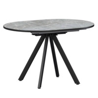 Настоящее фото товара Стол раздвижной Лаки мини 900+300мм, фаерстоун, черный муар, произведённого компанией ChiedoCover