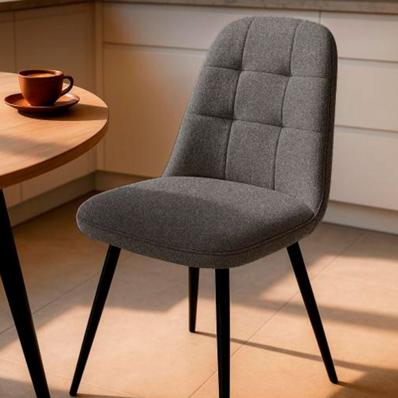 Стул на металлокаркасе Texas 1 поворотный светло-серый / черный Стул на металлокаркасе Texas 1 поворотный светло-серый / черный - фото 7