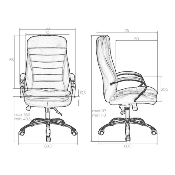 Офисное кресло для руководителей Линдон, чёрный - фото 8