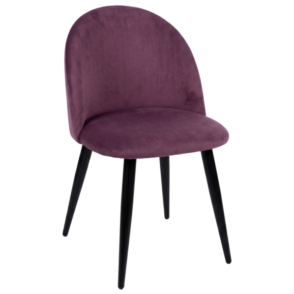 Стул Солар, велюр Велюта Люкс 15, ножки металл черный муар - фото 1