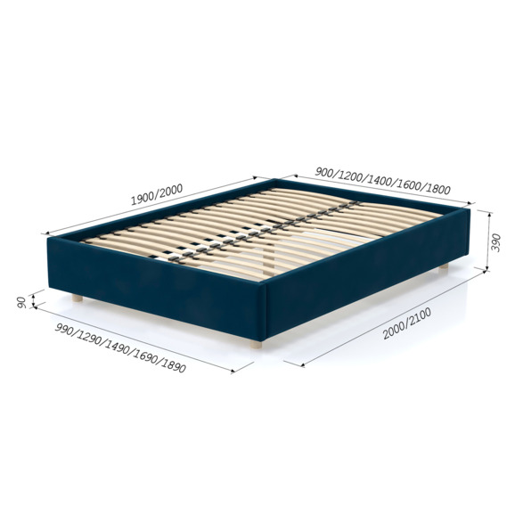 Кровать SleepBox Velvet Blue - фото 6