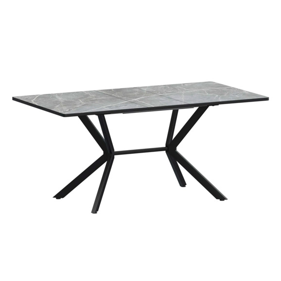 Стол раздвижной Сири 1200+300, фаерстоун, черный муар - фото 1