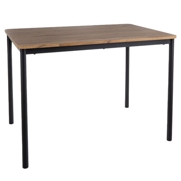 Стол обеденный Dewdrop, дуб артизан, черный Стол обеденный Dewdrop, дуб артизан, черный - фото 1