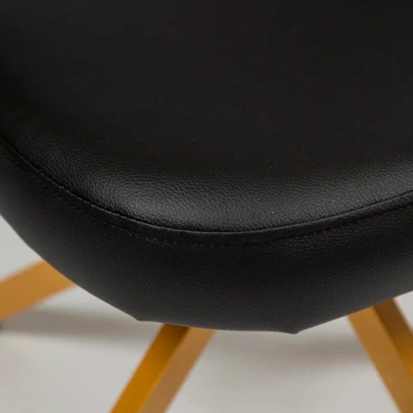 Стул Пиннате, пирамида, черный, золотой, кожа - фото 7