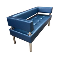 Настоящее фото товара Диван Сантур трехместный, 0458 синий, произведённого компанией ChiedoCover