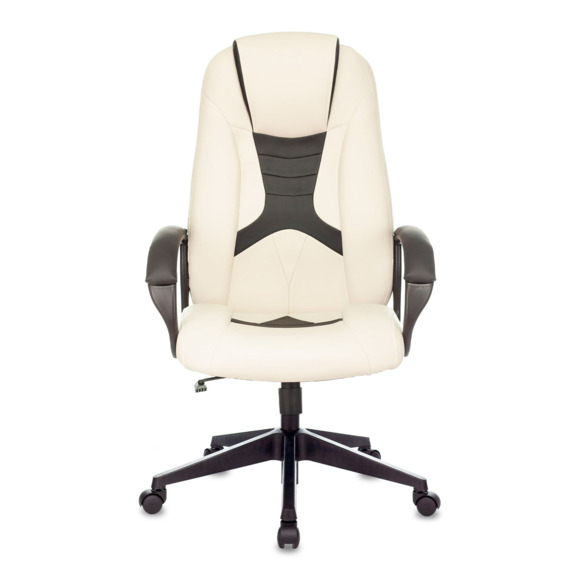 Кресло игровое TopChairs ST-CYBER 8, белый/черный экокожа, крестовина пластик - фото 3