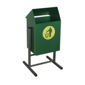 Фотография товара Урна уличная металлическая Пингвин, зеленая от компании ChiedoCover.