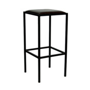 Фотография товара Табурет Лофт-11 М, экокожа BLACK, каркас черный муар Ral 9005 от компании ChiedoCover.