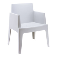 Настоящее фото товара Кресло пластиковое Box, белый, произведённого компанией ChiedoCover