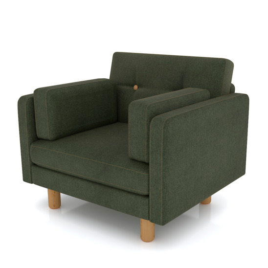 Кресло Варело, велюр темно-зеленый - фото 3