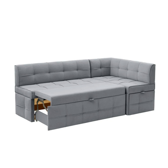 Угловой диван для кухни Атлант Плюс, серый, правый Угловой диван для кухни Атлант Плюс, серый, правый - фото 3