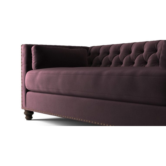 Диван-кровать Chesterfield Florence трехместный раскладной фиолетовый - фото 5