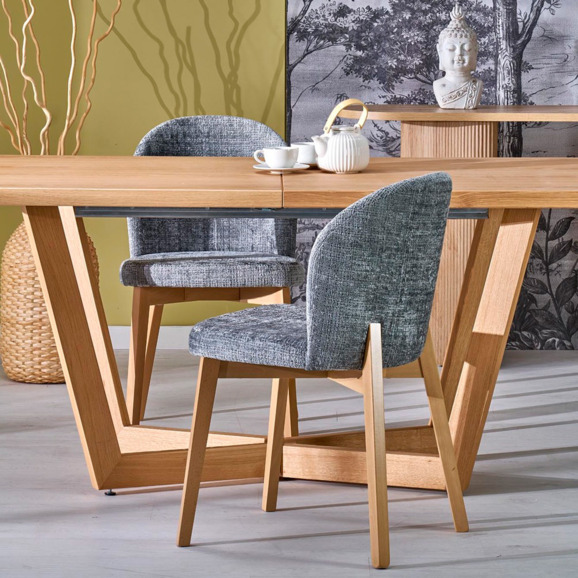 Стул кухонный Vortex, серый, дуб натуральный Стул кухонный Vortex, серый, дуб натуральный - фото 2