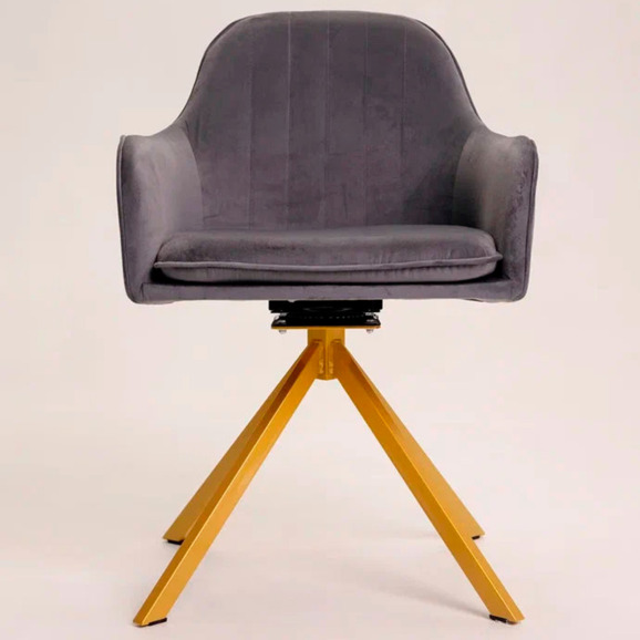 Кресло Сета, пирамида, серый, золотой - фото 2