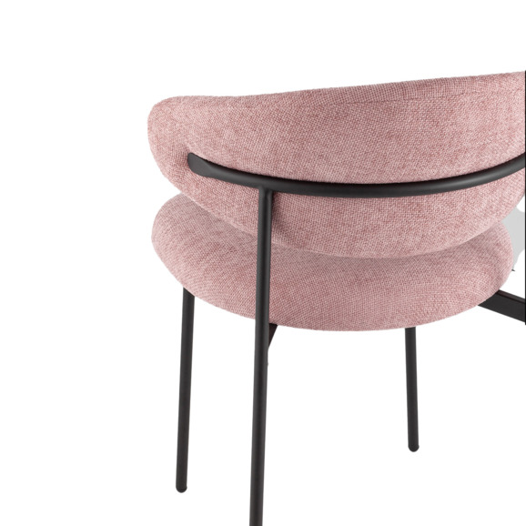Стул Эван, шенилл, каркас пыльно-розовый - фото 5