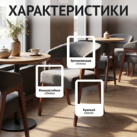 Фотография товара Стул Рикко, велюр Реми 83, ножки бук морилка старинный орех от компании ChiedoCover.