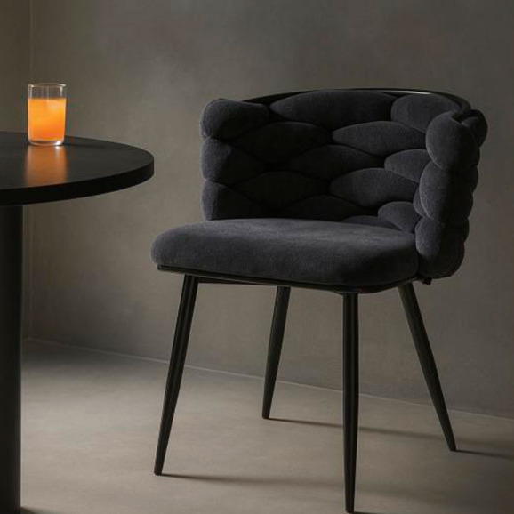 Стул на металлокаркасе Rendi gray-blue / black - фото 8