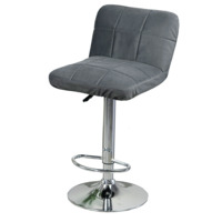 Настоящее фото товара Чехол на барный стул, прямоугольная строчка, серый, произведённого компанией ChiedoCover