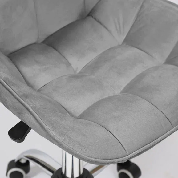 Стул Мускус, хром, серый, велюр - фото 7