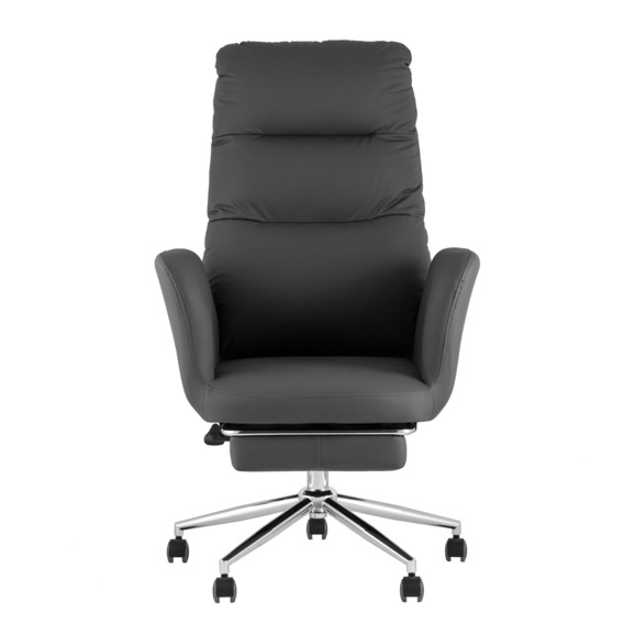 Кресло руководителя Lillu с оттоманкой, серый - фото 2