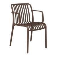 Фотография Стул Gorg с подлокотниками, коричневый от производителя ChiedoCover, картинка продукции, реальное фото товара Настоящее фото товара Стул Gorg с подлокотниками, коричневый, произведённого компанией ChiedoCover