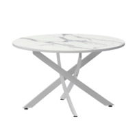 Фотография Стол нераздвижной Лид, 900мм, мрамор белый, белый муар от производителя ChiedoCover, картинка продукции, реальное фото товара Настоящее фото товара Стол нераздвижной Лид, 900мм, мрамор белый, белый муар, произведённого компанией ChiedoCover