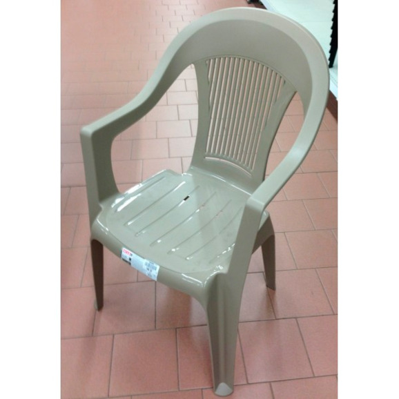 Кресло пластиковое Elegant Scratchproof Monobloc, тортора - фото 2