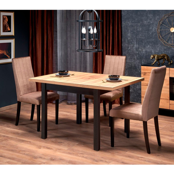 Стол раскладной Helix, дуб крафт, чёрный Стол раскладной Helix, дуб крафт, чёрный - фото 5