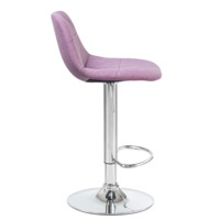 Барный стул СИЕНА, хром сталь, рогожка фиолетовый