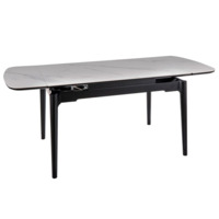 Фотография товара Стол обеденный Habitat, белый лак, черный от компании ChiedoCover.