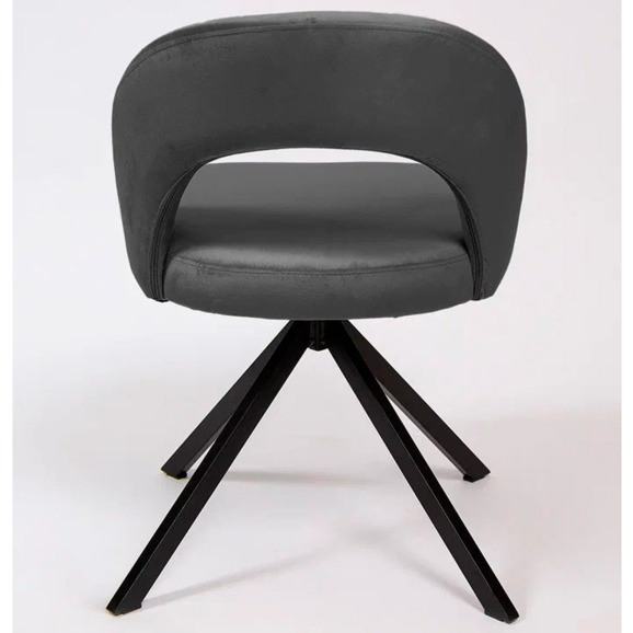 Стул Пиннате, пирамида, поворотный, темно-серый, черный, велюр - фото 5