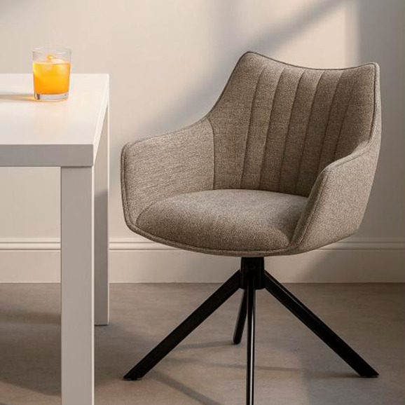 Стул на металлокаркасе Denever beige / black - фото 8