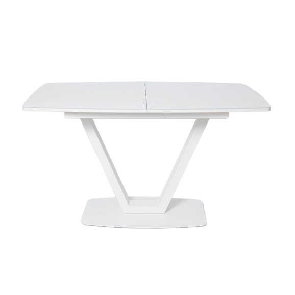 Стол Молли раздвижной со стеклом, белый Стол Молли раздвижной со стеклом, белый - фото 1