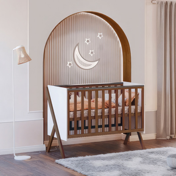 Кровать детская Polini Kids Porto 1300, белый-дуб крафт - фото 2