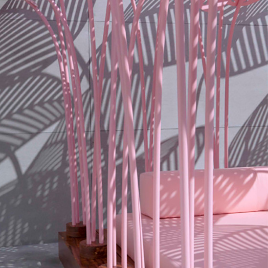 Дизайнерский лежак Ньюпорт розовый - фото 3