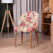 Фотография в интерьере товара Стул Тони, гобелен Люпин, ножки бук морилка светлый орех от компании ChiedoCover.