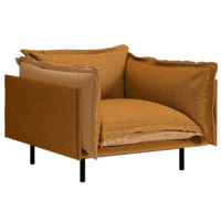 Настоящее фото товара Кресло Barcelona, оранжевый, бежевый, произведённого компанией ChiedoCover