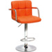 Барный стул Kruger Arm, оранжевая кожа 