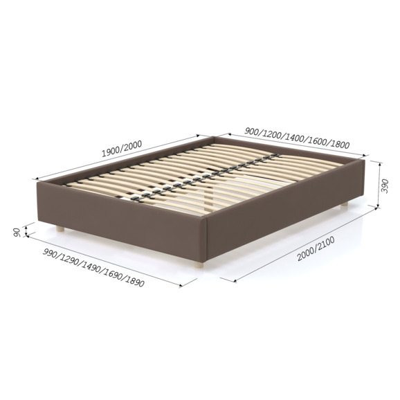 Кровать SleepBox Dark Beige - фото 6