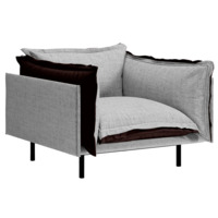 Настоящее фото товара Кресло Barcelona, серый, коричневый, произведённого компанией ChiedoCover