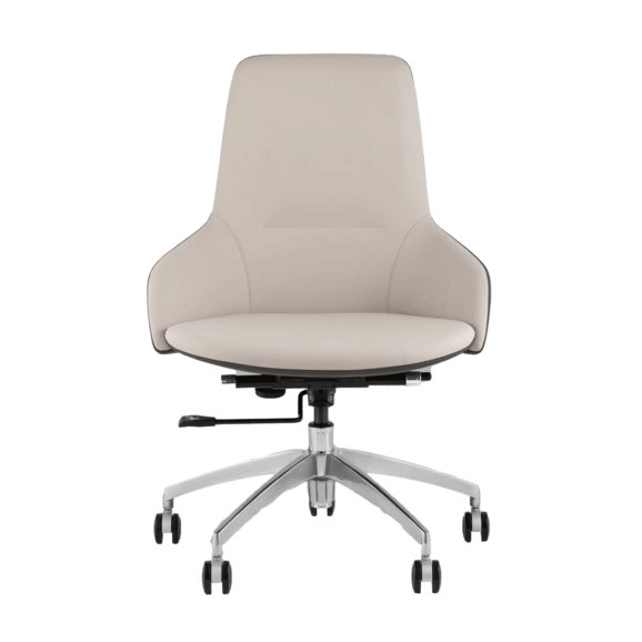 Кресло офисное TopChairs Soulo, бежевый, серый - фото 2